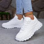 Ivory Chunky Platform Sneaker – Mesh Sport Luxe Trainer | Meave & Ivy