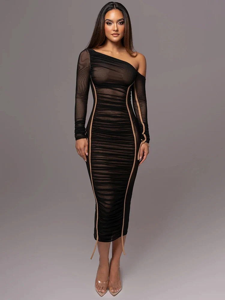Bodycon Midi Dress – Soft Stretch Evening Dress