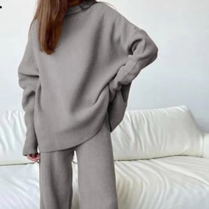 Women's Oversized Knitted Two-Piece Lounge Set