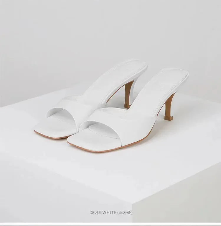 Square-Toe Heeled Sandal – Elegant High Heel | Meave & Ivy