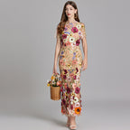 3D Floral Appliqué Wedding Guest Midi Dress