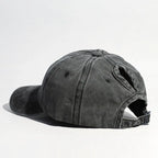 Washed Baseball Cap with Ponytail Opening