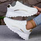 Ivory Leather-Look Sneaker – Everyday Luxury Trainer | Meave & Ivy