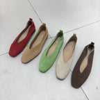 Square-Toe Leather Ballet Flats | Meave & Ivy