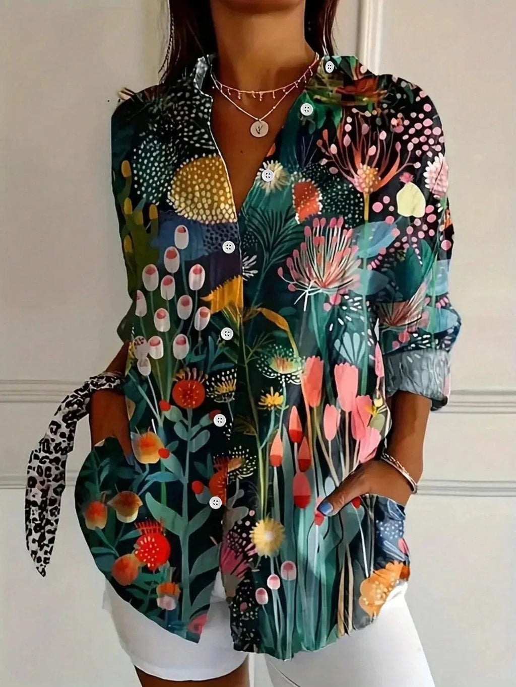 Wilma | Women's Casual Printed Summer Blouse | Meave & Ivy