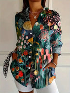 Wilma | Women's Casual Printed Summer Blouse | Meave & Ivy