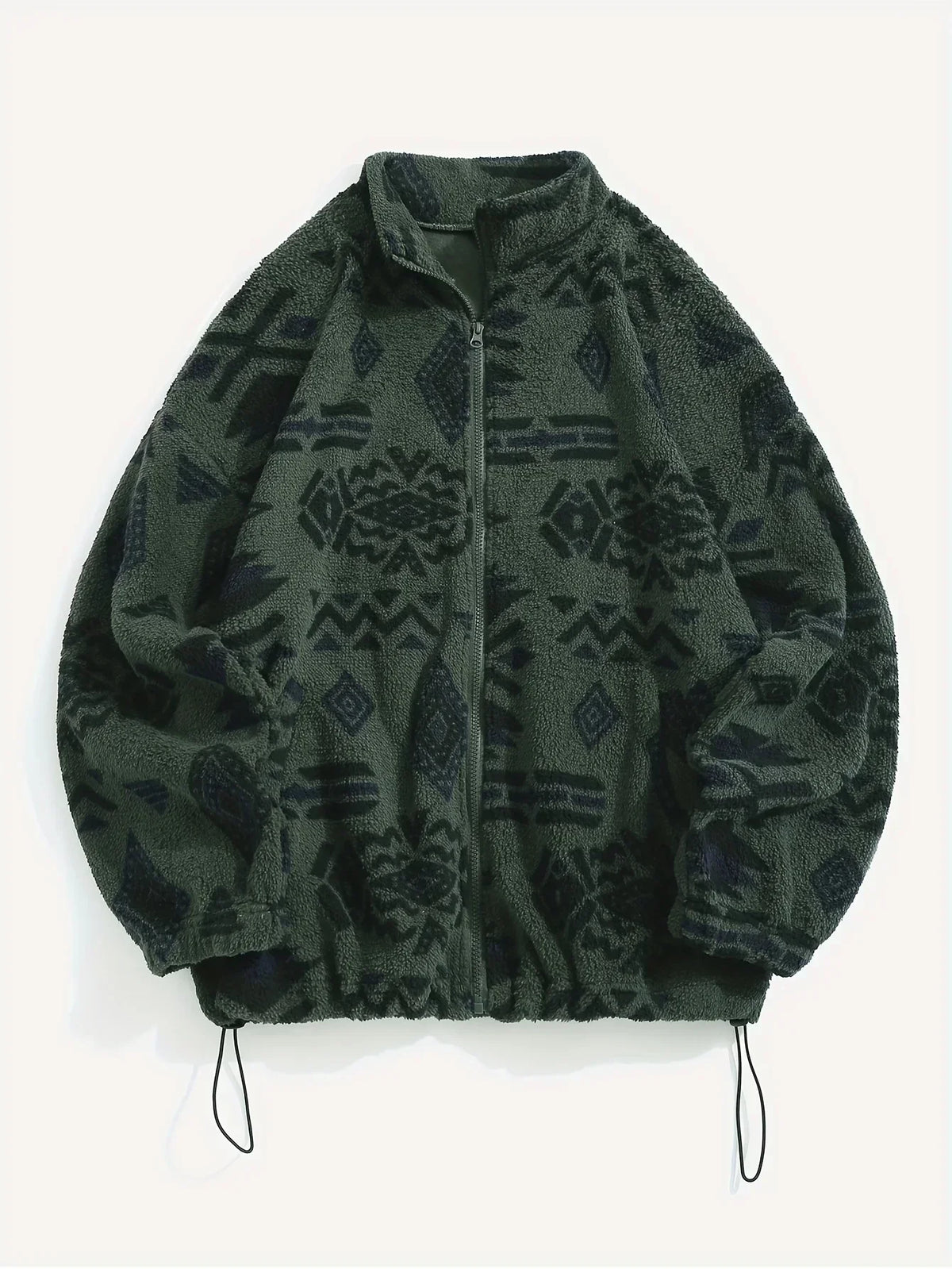 Women's Printed Fleece Jacket – Warm Zip-Up Layer