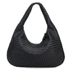 Woven Shoulder Bag with Luxe Braided Design – Textured Handbag