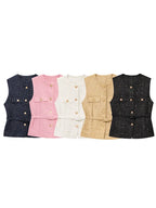 Belted Sleeveless Blazer Vest – Tailored Waistcoat | Meave & Ivy