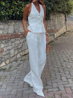Halter Blazer Vest & Trouser Co-Ord Set – Tailored Suit | Meave & Ivy