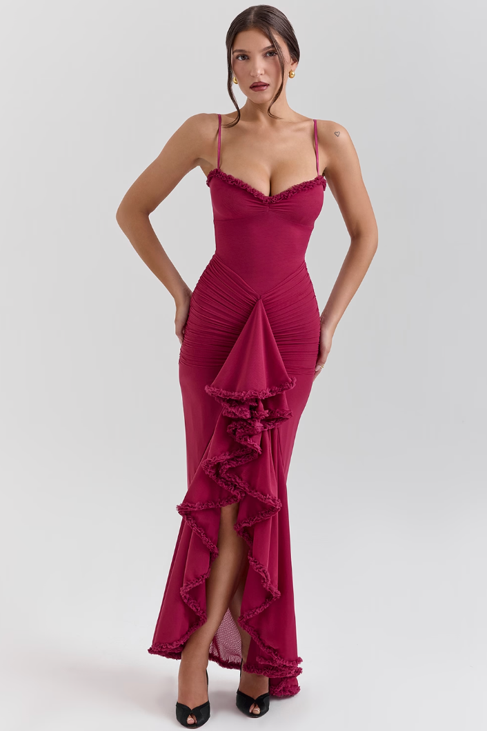 Ruched Wedding Guest Dress – Elegant Occasion Dress | Meave & Ivy