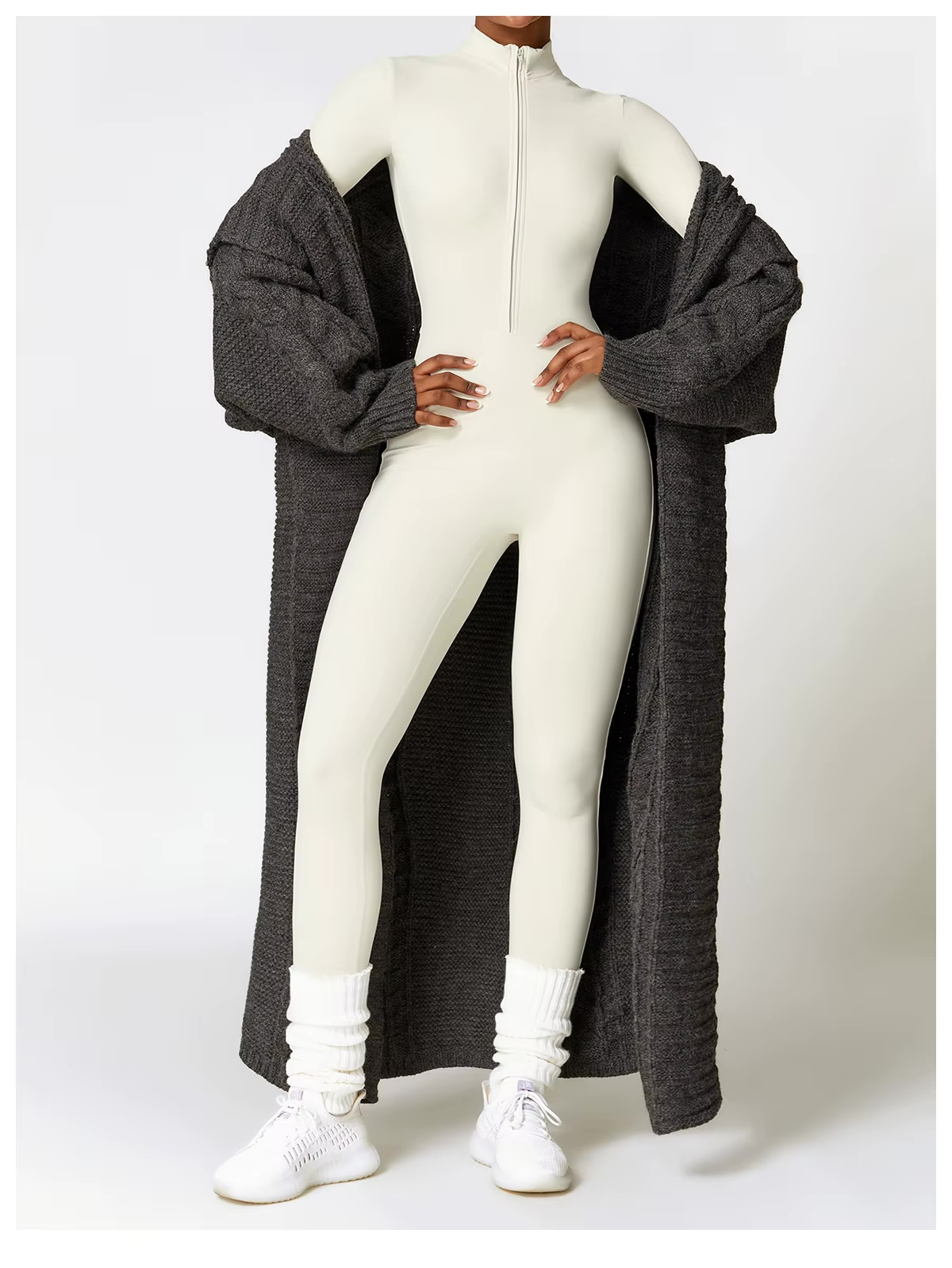 Women's Fleece Lined Winter Jumpsuit – Warm Stretch One-Piece