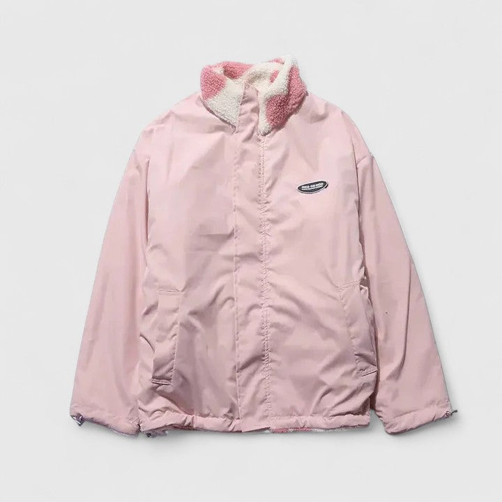 Women's Jacket – Warm Elegant Layering in Black White or Blue White