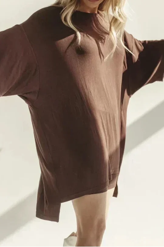 Women's Oversized T-Shirt and Biker Shorts Set