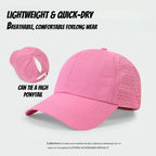 Washed Baseball Cap with Ponytail Opening