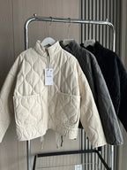 Quilted Everyday Jacket with Pocket Detail & Drawstring Waist