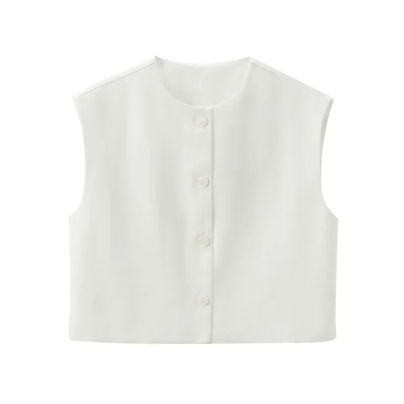 Ribbed Sleeveless Knit Vest – Luxury Layering Cardigan | Meave & Ivy