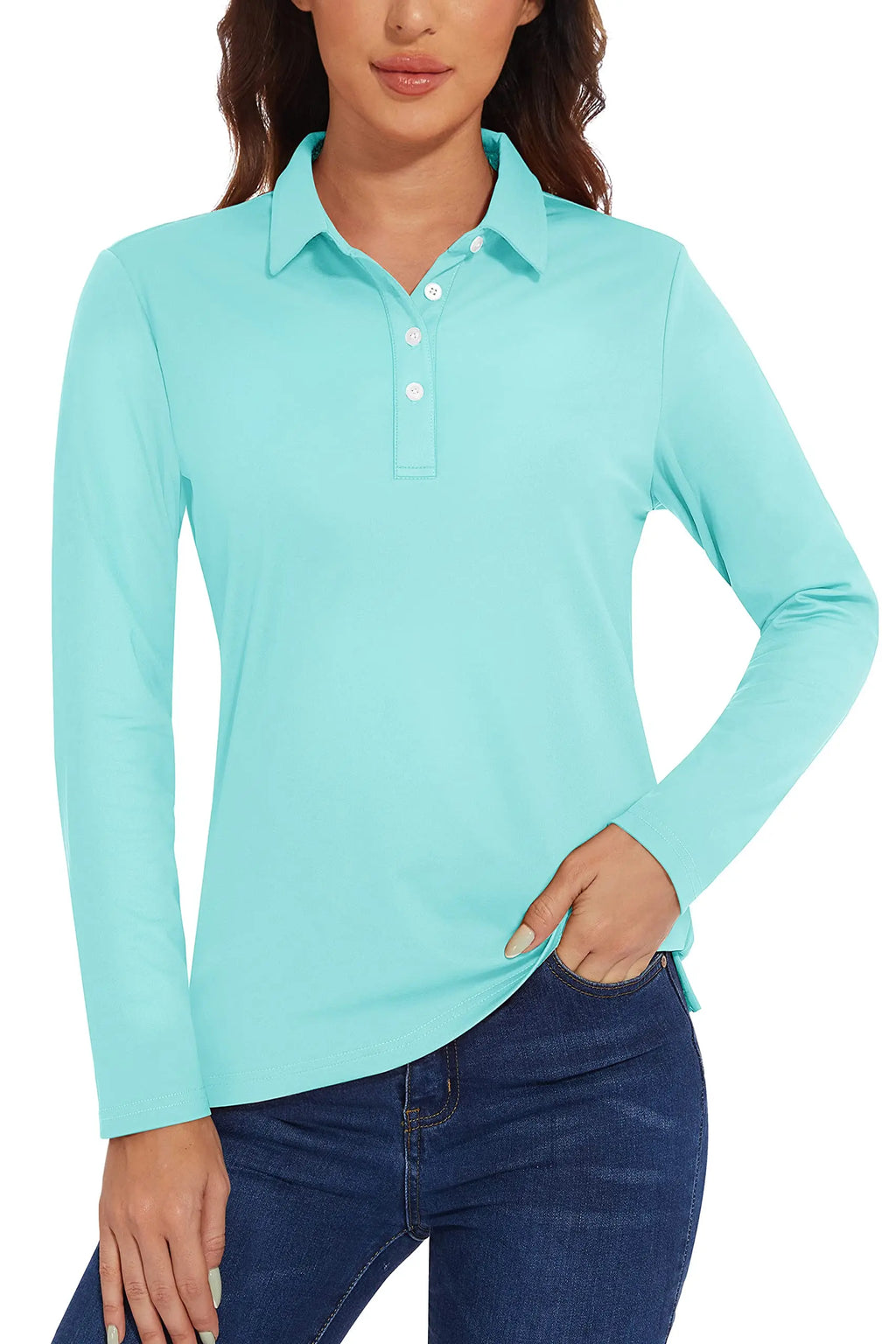 Long Sleeve Golf Polo – Performance Knit, 12 Colours