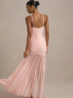 Yellow Patchwork Maxi Dress – V-Neck Backless Summer Gown | Meave & Ivy
