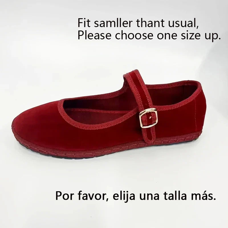 Velvet Mary Jane Ballet Flat – Luxurious Leisure Loafer | Meave & Ivy