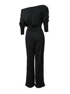 Ivory Wide-Leg Jumpsuit – Cold-Shoulder Tailored Jumpsuit | Meave & Ivy