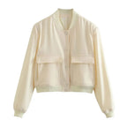 Vintage Bomber Jacket – Classic Casual Outerwear with Pockets | Meave & Ivy
