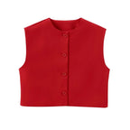 Ribbed Sleeveless Knit Vest – Luxury Layering Cardigan | Meave & Ivy
