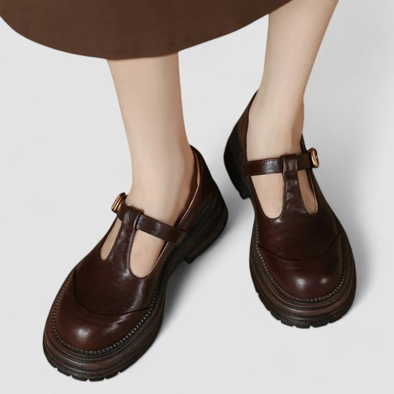 Women's Vintage Mary Jane Shoes – Lightweight Everyday Comfort in Black or Brown