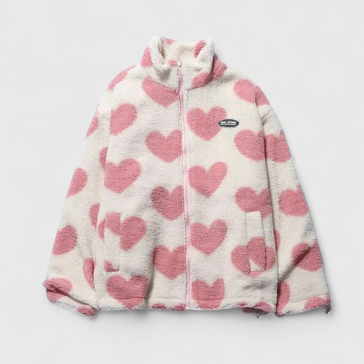 Women's Jacket – Warm Elegant Layering in Black White or Blue White