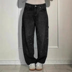 Embellished Wide-Leg Jeans – Sparkling High-Waist Denim | Meave & Ivy