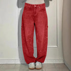 Embellished Wide-Leg Jeans – Sparkling High-Waist Denim | Meave & Ivy