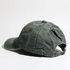 Washed Baseball Cap with Ponytail Opening