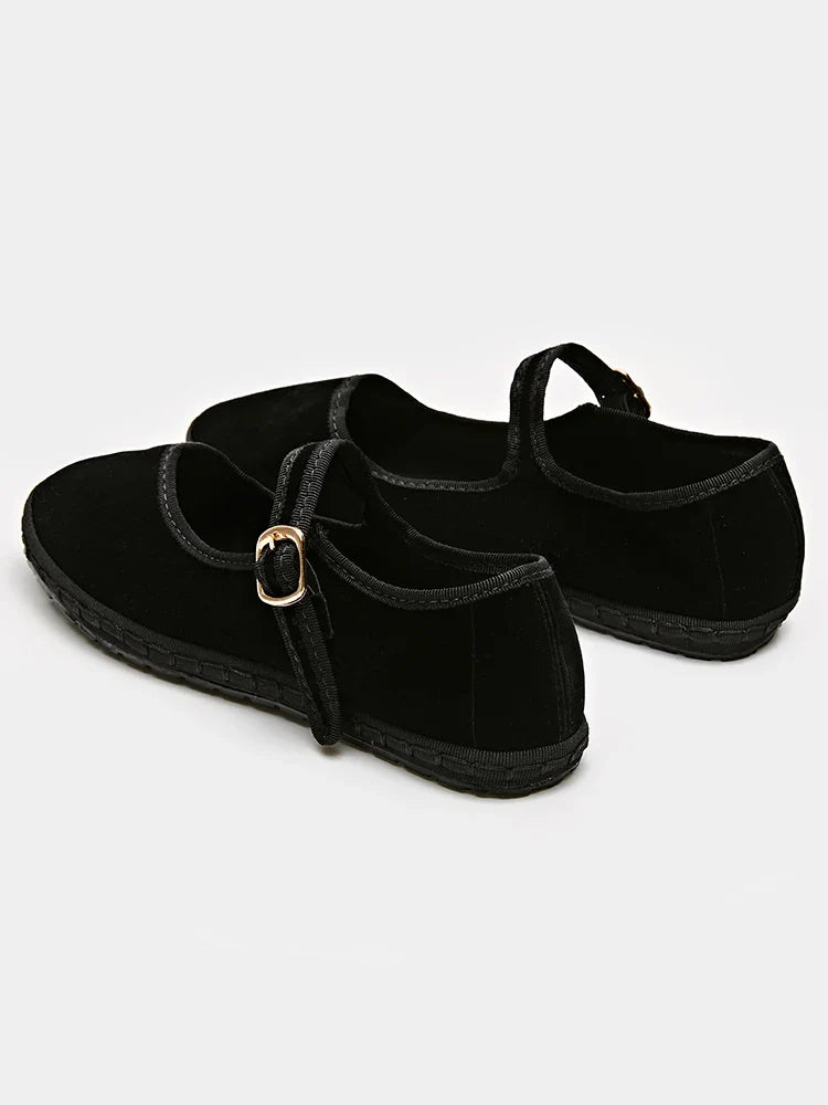 Velvet Mary Jane Ballet Flat – Luxurious Leisure Loafer | Meave & Ivy