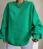Chicago Print Oversized Sweatshirt – Soft Cotton Blend Streetstyle Jumper