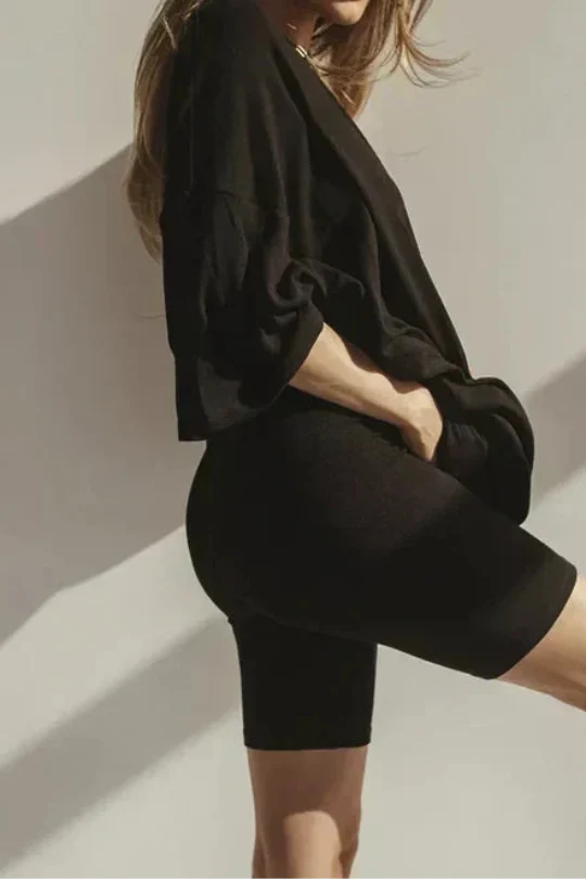Women's Oversized T-Shirt and Biker Shorts Set