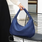 Woven Shoulder Bag with Luxe Braided Design – Textured Handbag
