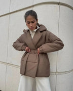 Belted Puffer Jacket – Waist-Defining Winter Warmth