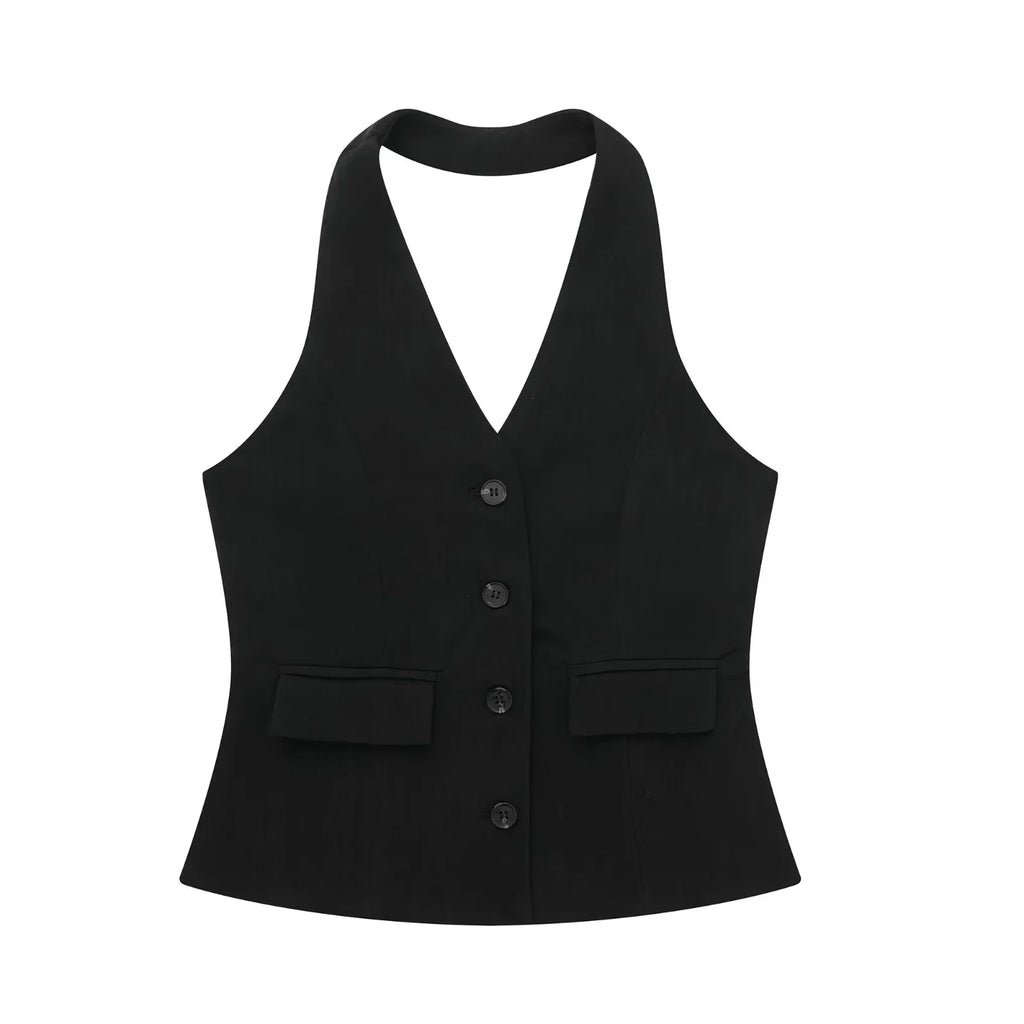 Halter Blazer Vest & Trouser Co-Ord Set – Tailored Suit | Meave & Ivy