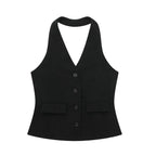 Halter Blazer Vest & Trouser Co-Ord Set – Tailored Suit | Meave & Ivy