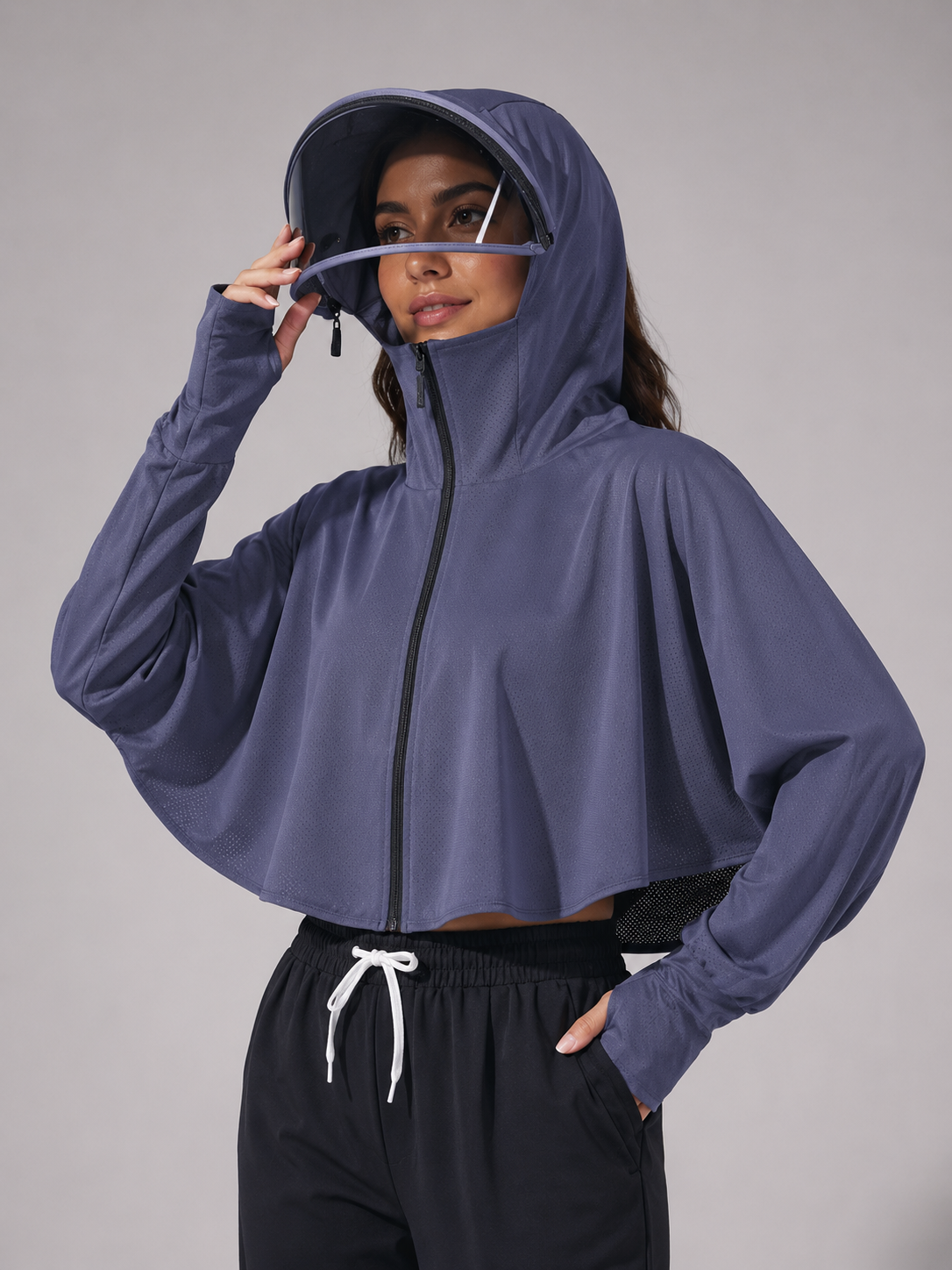 Lightweight Draped Cover-Up Cape – Soft One-Size Layer