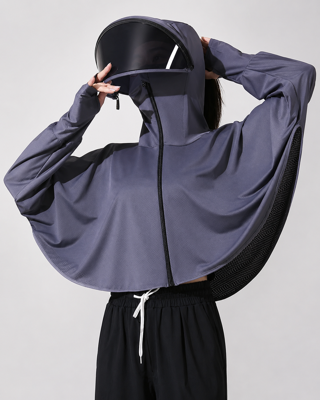 Lightweight Draped Cover-Up Cape – Soft One-Size Layer
