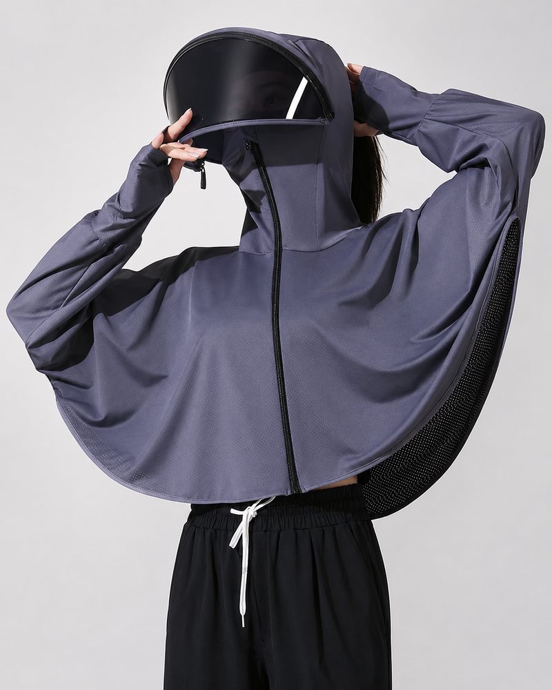 Lightweight Draped Cover-Up Cape – Soft One-Size Layer