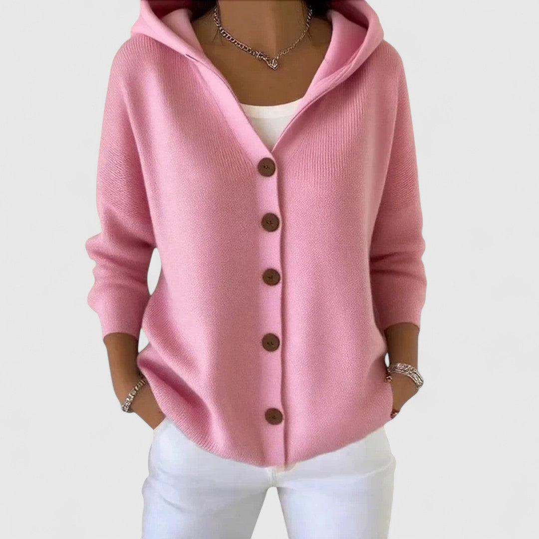 Women's Hooded Cardigan – Effortless Layering Knit in 4 Colours