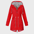 Women's Long Rain Coat with Hood – Trendy Waterproof Mac