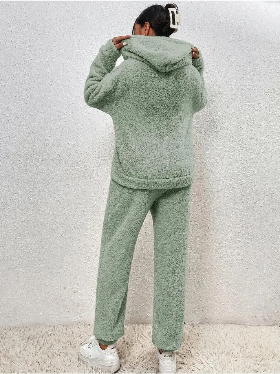 Teddy Fleece Lounge Set – Hoodie and Joggers, 5 Colours
