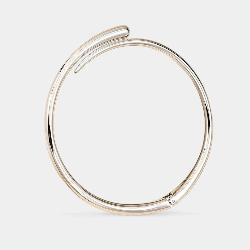 Open Collar Choker Necklace – Punk Metal Statement Torque