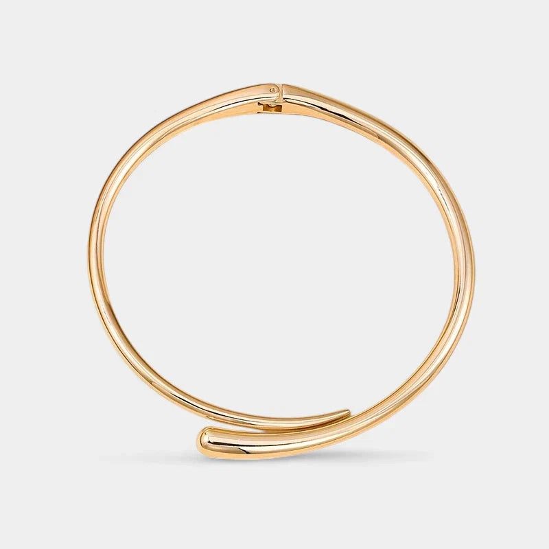 Open Collar Choker Necklace – Punk Metal Statement Torque