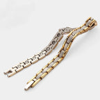 Women's Magnetic Bracelet – Adjustable Titanium Steel Bangle in Gold & Silver