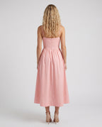 Spaghetti Strap Low Back Midi Dress