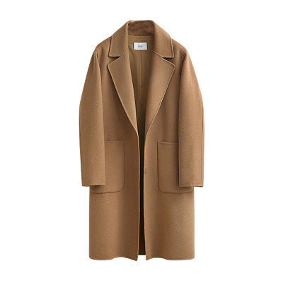 Long Wool-Blend Overcoat – Classic Winter Elegance
